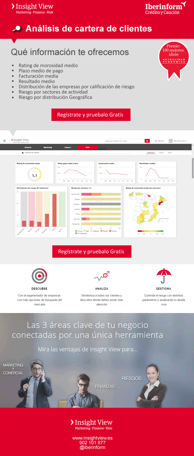 Analisis de cartera de Clientes Insight View Solicita demo gratis