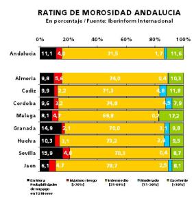 Empresas de Andalucia en riesgo de impago y morosidad
